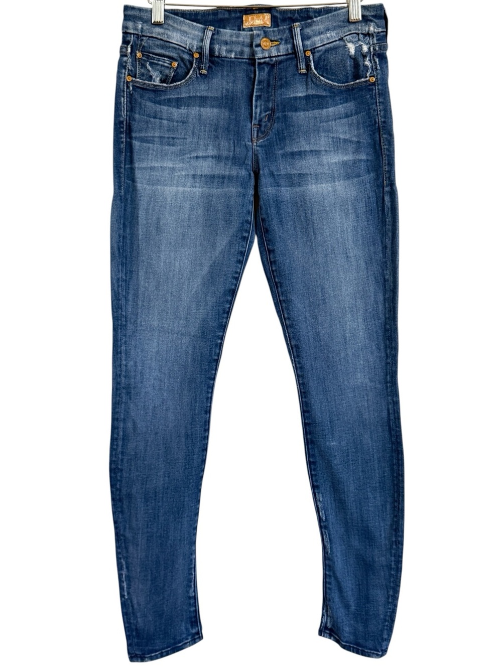MOTHER The Looker Tequila Truth Skinny Jeans Distressed  Women’s Size 28